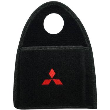 Imagem de Lixeira Lixinho Automotiva Carro Carpete Logo Bordado para Câmbio Preto