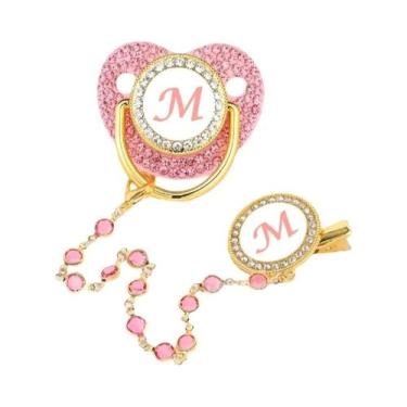 Imagem de Prendedor De Chupeta De Silicone Para Bebês Com 26 Letras, Mordedor Ca