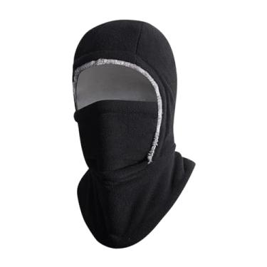 Imagem de kowaku Balaclava com capuz, macia e quente, ideal para esquiar, escalar e praticar esportes de inverno ao ar livre, Preto