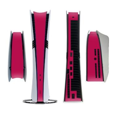 Imagem de Adesivo lateral completo para PS5 PRO Disc Console Center Skin Console Skin Decalque Vinil Skin Pure Color (Raspberry)