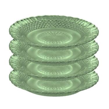 Imagem de Jogo de Pratos Fundos de Vidro Wheaton Linha Verde Barroco - Wheaton B
