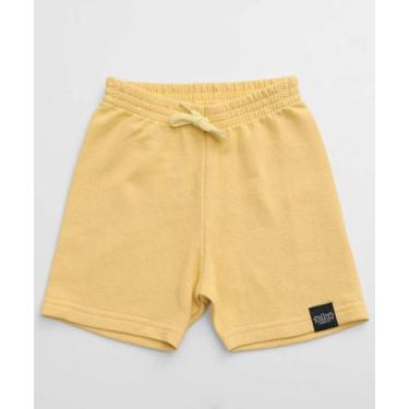 Imagem de Bermuda Infantil Moletom Tam 1 a 3 Amarelo-78140 - MR, Amarelo, 1