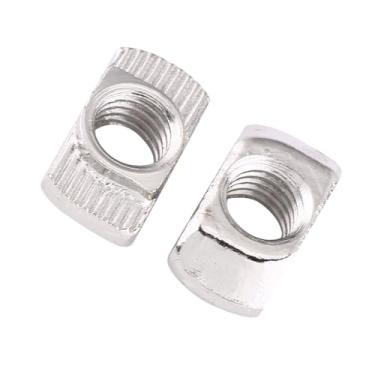 Imagem de Ymiko Porca Ranhura T Com Cabeça de Martelo, Aço Carbono Niquelado, para Perfis de Extrusão de Alumínio (Padrão europeu tipo 40-M8*19,5 * 10)