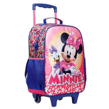 Imagem de Mochila infantil Minnie Grande Rodinhas Escolar Xeryus