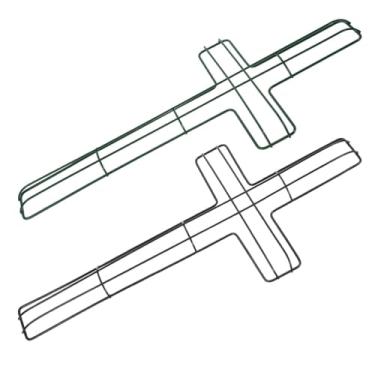 Imagem de Veemoon Guirlanda de metal cruzado, 2 peças de moldura de coroa de metal cruzada floral oca para artesanato faça você mesmo em forma de jardim, decoração faça você mesmo para Halloween, Natal, Páscoa