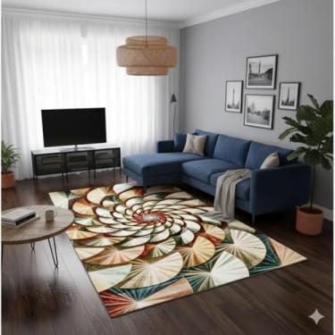 Imagem de Tapete Belga Estampado 2,00 x 1,40m Para Sala Quarto De Luxo (Estampa 10)