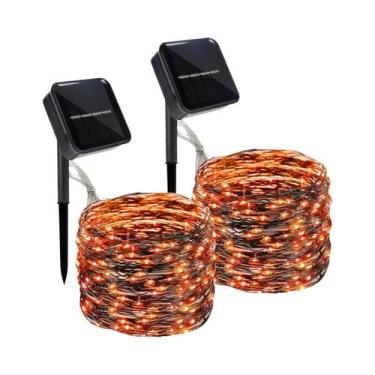 Imagem de Luzes De Halloween Com Fio De Cobre Preto Alimentadas Por Energia Sola