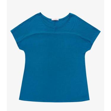 Imagem de Blusa Visco Tricot Plus Size Secret Glam Azul, Plus G3, Azul