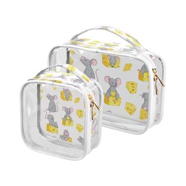 Imagem de xigua Bolsa de maquiagem cinza para mulheres, bolsa de cosméticos de viagem, bolsa de higiene portátil à prova d'água para viagens, férias, organização de banheiro