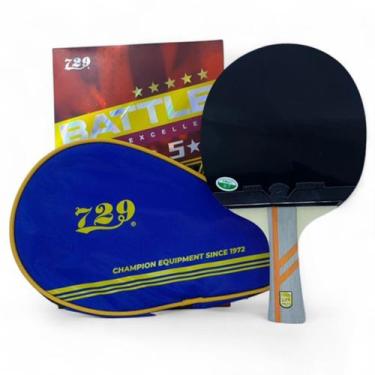 Imagem de Raquete De Ping Pong Profissional Tenis De Mesa 5 Estrelas Equilibrada