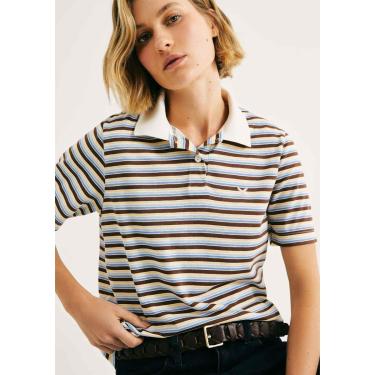 Imagem de Blusa Polo Feminina Listrada-Feminino