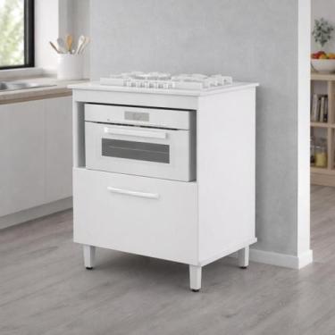 Imagem de Balcão para Cooktop 4 ou 5 Bocas Florida com Espaço para Forno e Pés e