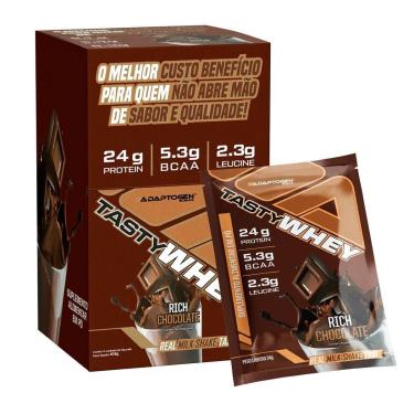 Imagem de Tasty Whey 3W - 12 Sachês 34g Rich Chocolate - Adaptogen-Masculino