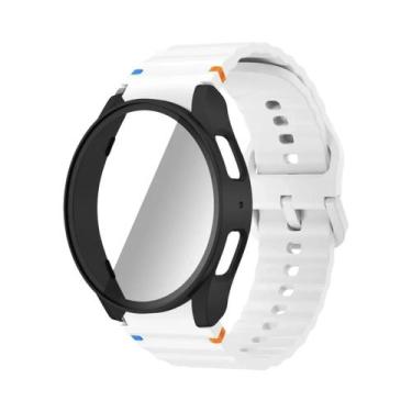 Imagem de Pulseira De Silicone Para Relógio Samsung 40mm 44mm Com Protetor De Te