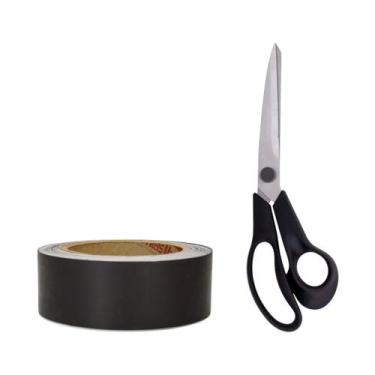 Imagem de Ima Fita Magnética Adesiva 4cm Fina + Tesoura Para Corte - Fermag