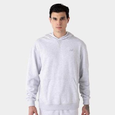 Imagem de Casaco New Balance Athletics Small Com Capuz Masculino, Cinza claro, P