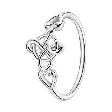 Imagem de Anel Empilhável De Prata 925 Com Flor E Vaga-lume Para Mulheres, Joia 