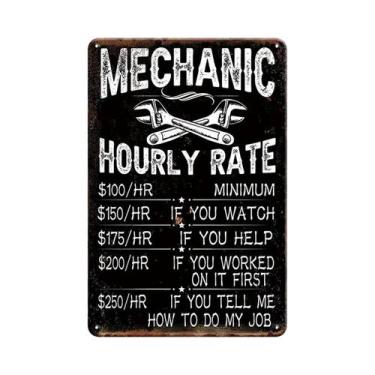 Imagem de Placas De Metal Vintage Decorativas De Parede Com Ferramentas, Pintura