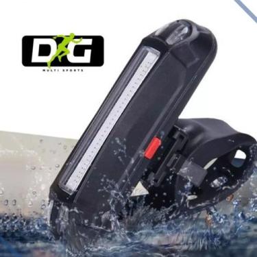 Imagem de Lanterna Sinalizador Pisca Bike Led Recarregável Kit 2 UND - KF SPORTS