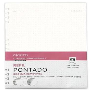 Imagem de Refil caderno organizador 40 fls offset 90g pontado 17x24 cicero, 3