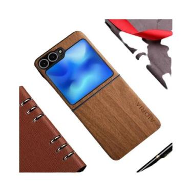 Imagem de Capa De Couro PU Com Padrão De Bambu Para Samsung Galaxy Z Flip 7 FE 6