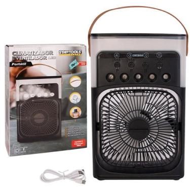 Imagem de Climatizador e Ventilador Portátil LED Bivolt 10W - Preta - STARTOOLS