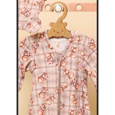 Imagem de Macacão Peluciado + Touca Bebê Menino Inverno LessaKids 9266 - Lessa K