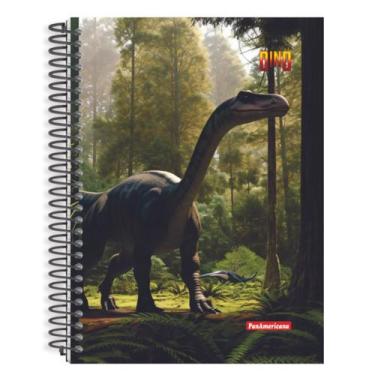 Imagem de Caderno Universitário Capa Dura Dino 96 Folhas Espiral 1 Un - PanAmeri