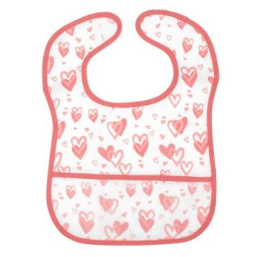 Imagem de Babador Impermeavel Pimpolho Branco/Corações 93783