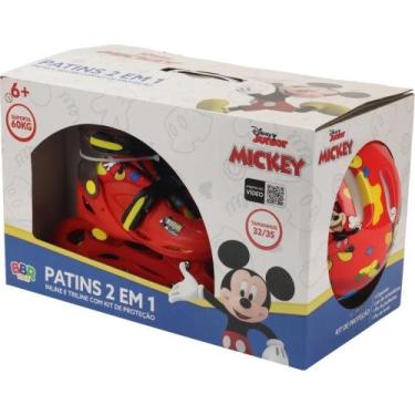 Imagem de Kit patins c/ protetor 32 a 35 mickey - bbr di0008