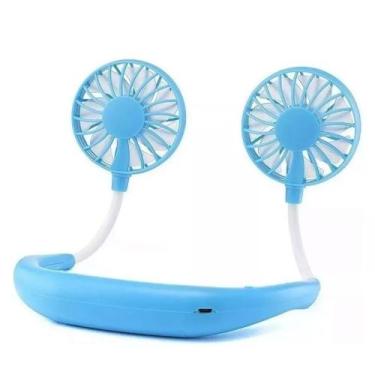Imagem de Mini Ventilador Portátil de Pescoço Recarregável Usb Silencioso com Il