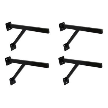 Imagem de Kit 4 Suportes Parafusar Bancada Pia Pedra Mármore 40x20cm - Ouro Mina