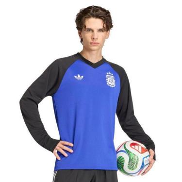 Imagem de Blusa Seleção Argentina Away 2026 Apresentação Adidas Masculina, Azul,