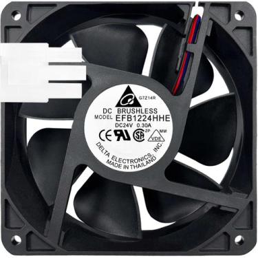 Imagem de 2 Cooler EFB1224HHE 24V 0.30A 7.2W 3P 120X120X38MM Original - Delta El