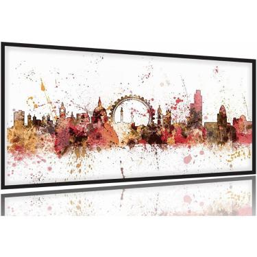 Imagem de Quadro Decorativo Color Mosaico 130x60 Moldura Preta 2x2