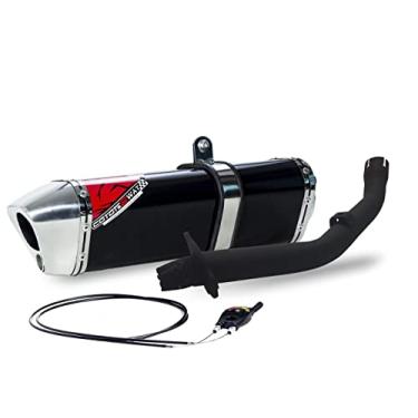 Imagem de Escape/Ponteira Coyote Modelo TRS 2 Way + Mais em Alumínio - Tornado XR 250 ano 2007/2008 - Preto/Cromado