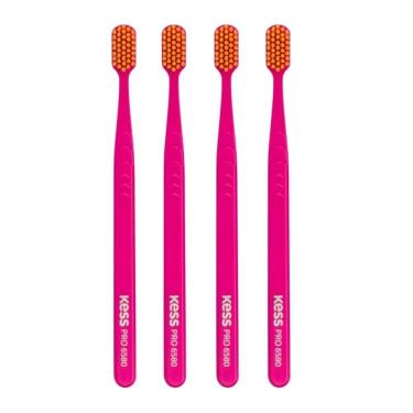Imagem de Kit Escova Dental Extra Macia Kess Pro Belliz Rosa C/4