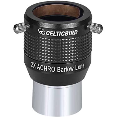Imagem de Celticbird Lente Barlow de metal acromático de 3,15 cm 2X para ocular de telescópio - Ampliação 2X - Acessório de astronomia ideal