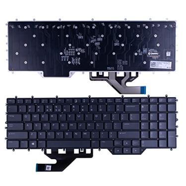Imagem de Novo teclado retroiluminado colorido com layout dos EUA para teclado de laptop inglês Dell Alienware M17 R2 M17 R3 por tecla RGB OH8FJC