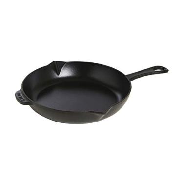 Imagem de Staub Frigideira de ferro fundido de 25,4 cm - preto fosco, feita na França