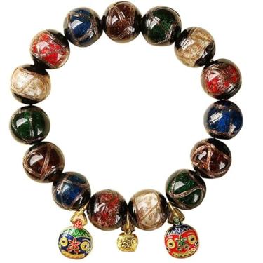 Imagem de Cordas de esmalte cinza de incenso do método antigo, pulseiras de cristal, contas de Buda Bao Wenchuan Bao Wenchuan devoradoras de ouro, homens e mulheres no mesmo parágrafo do ano de vida atual, 10mm