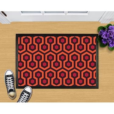 Imagem de Capacho retrô com estampa de hotel com estampa brilhante tapete engraçado capacho para casa presente engraçado presente de inauguração de casa lavável na máquina tapete de sapato decoração de varanda