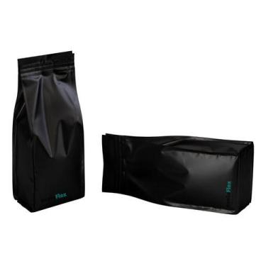 Imagem de Embalagem Para Café 4 Soldas 500g Preto 11x32 - 200un - Evoluflex Emba