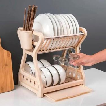 Imagem de Escorredor De Louça Cozinha Prático P/Secar Eficiente Plástico - HIGA