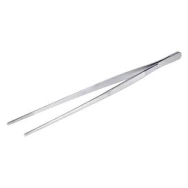 Imagem de Pinça Culinária Profissional Serrilhada Reta 30 cm em Aço Inox Weck