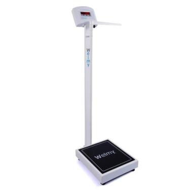 Imagem de Balança Digital Antropométrica Médica Hospitalar Pesar Medir Pessoas a