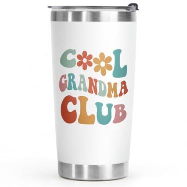Imagem de Aurahouse Grandma Gifts-Cool Grandma Club Tumbler 590 g, aniversário das avós, presente de dia das mães para nova avó, primeira vovó, futura avó, avó, Mimi, Gigi, xícara de café de Natal