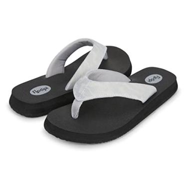 Imagem de Floopi Chinelos para mulheres, tapete de ioga, tanga feminina, sandálias femininas de praia, com sola antiderrapante para uso interno e externo, Cinza - 2, 40