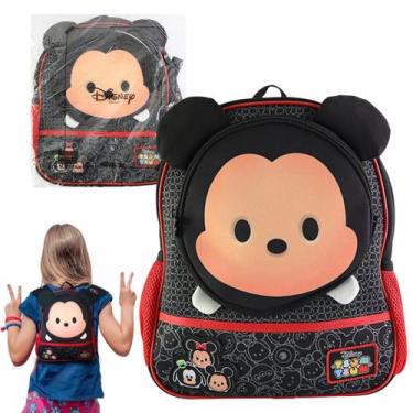 Imagem de Mochila Escolar Infantil De Costas Mickey Disney Tsum Tsum Pré Escola 