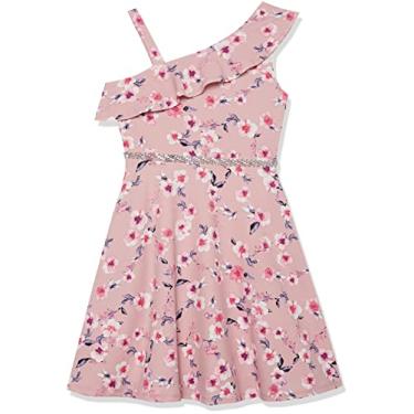 Imagem de Speechless Vestido feminino sem mangas com babados e um ombro só, Malva/Floral, 8